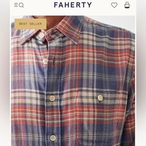 Faherty Brand - New with tags stretch flannel shirt.